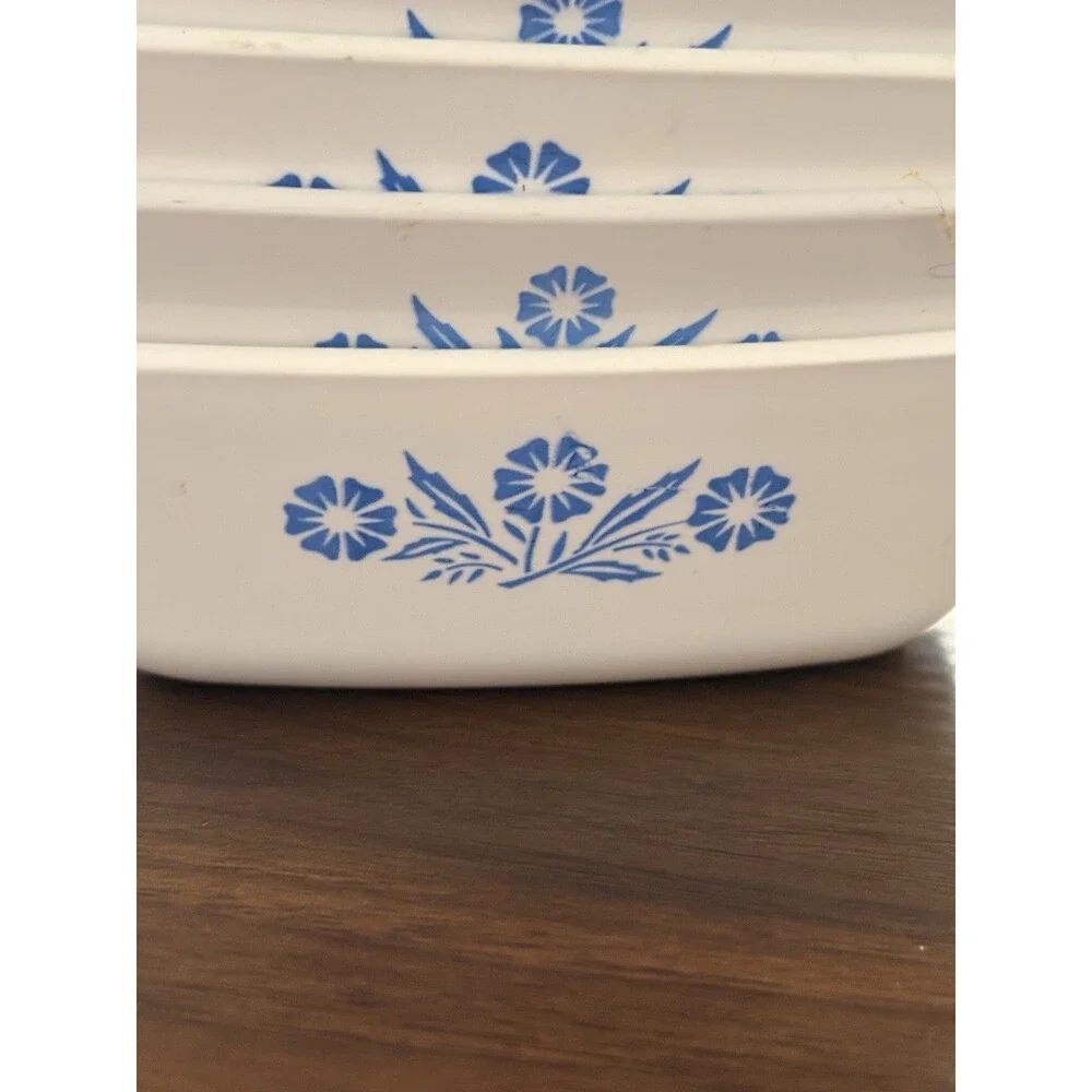 Vintage Corning Ware Blue Cornflower Petite Pan P-41  1 3/4 Cup Lot Of 6